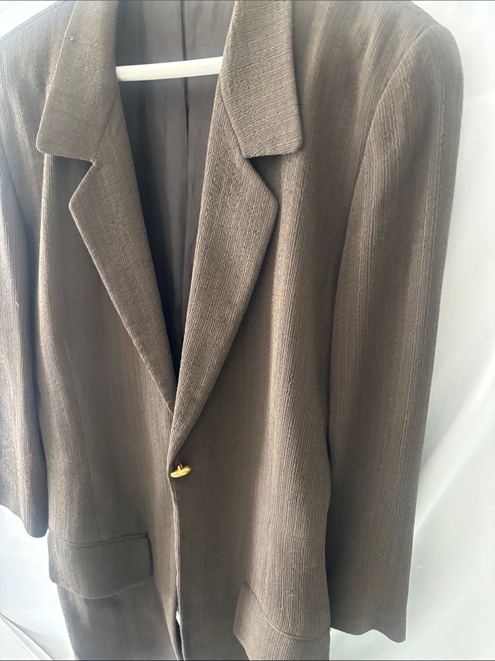 Anne Klein Brown Blazer Jacket Not For Sale Label A Display Vintage.